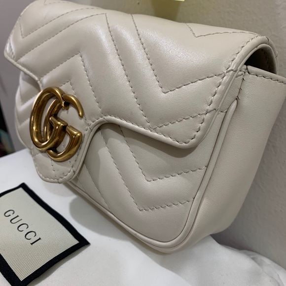 ❤️SOLD❤️GUCCIWhite Super Mini GG Marmont Bag✨ - Picture 8 of 17